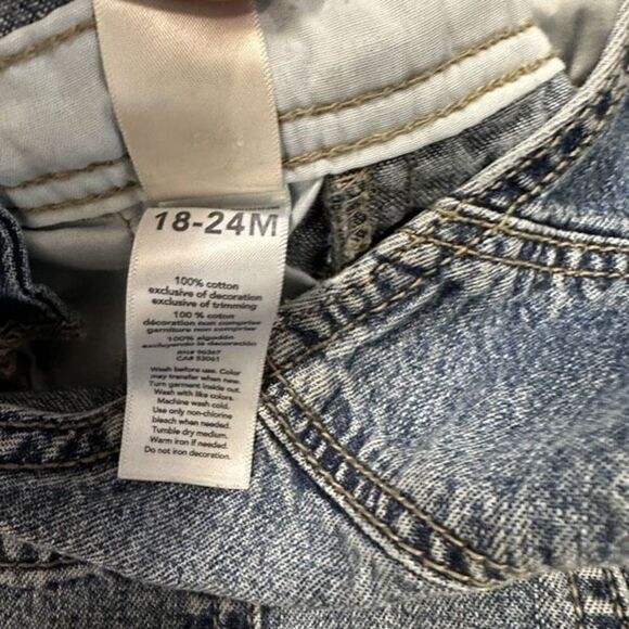 OshKosh B'Gosh Outfit Denim Overalls and Airplane Button Up - Picture 9 of 12